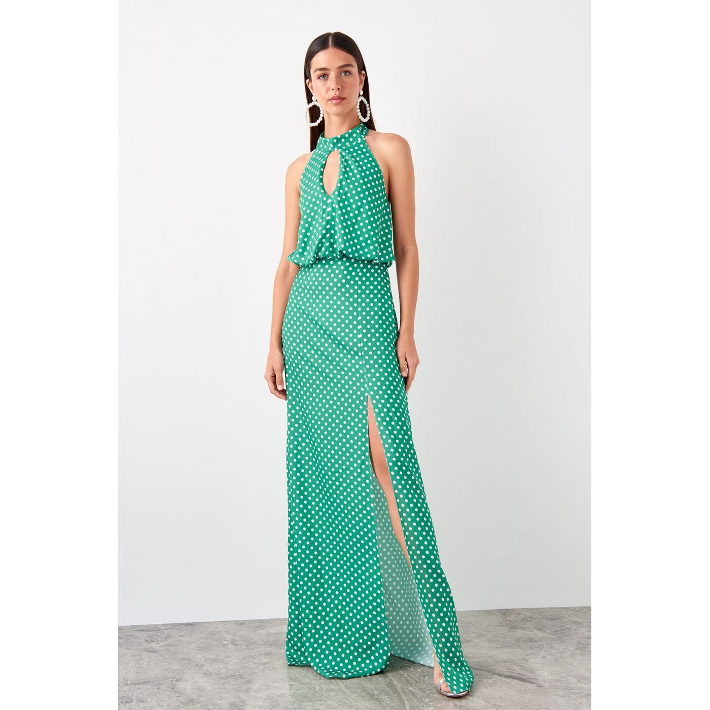 Trendyol Green Tattie Evening Dress