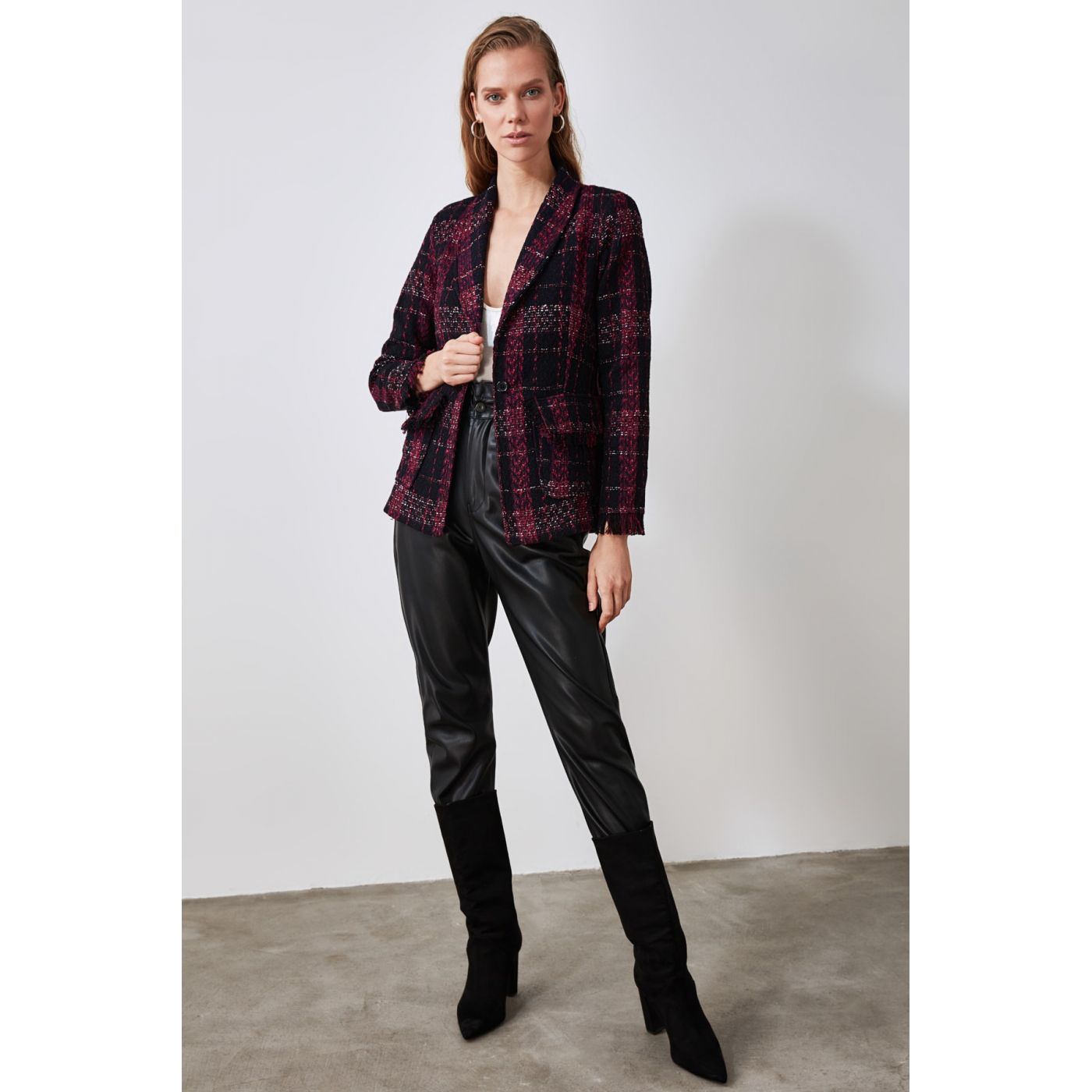 Trendyol Black Tweed Jacket