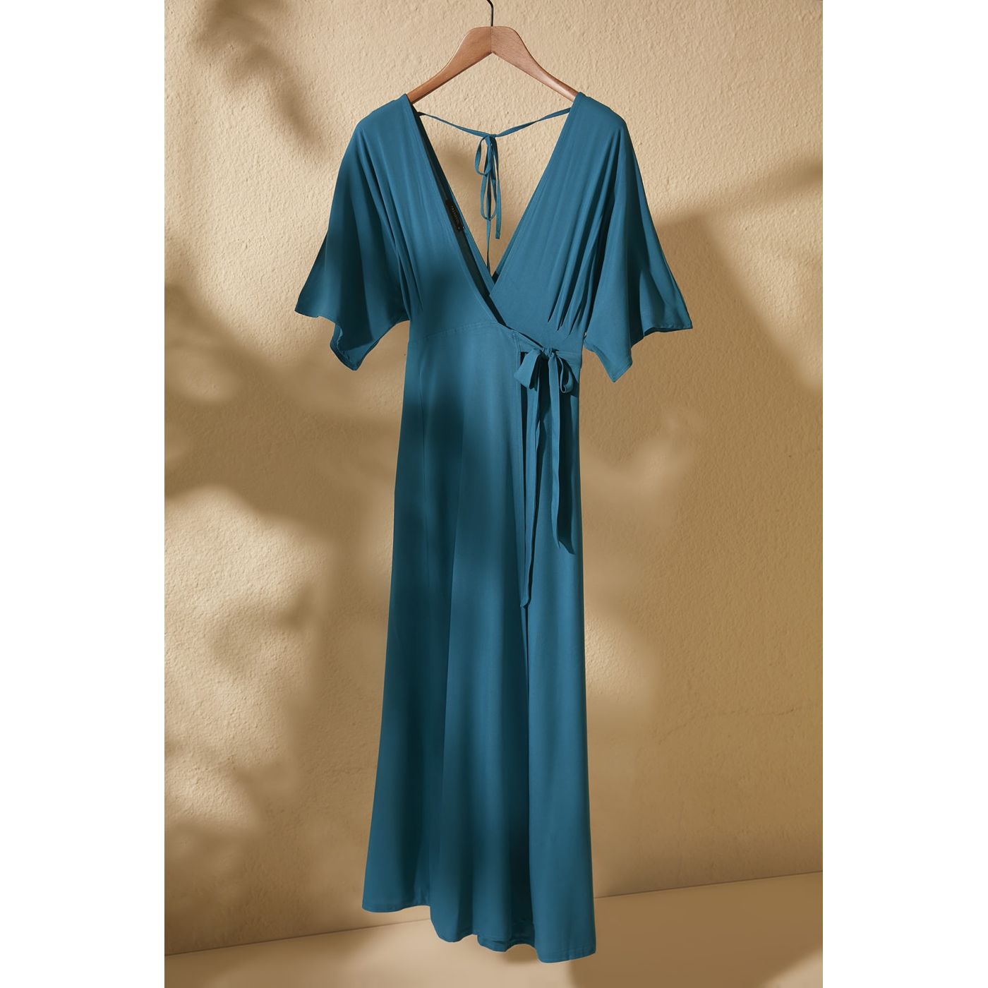 Trendyol Oil Cruise Neck Clamping Detailed Dress