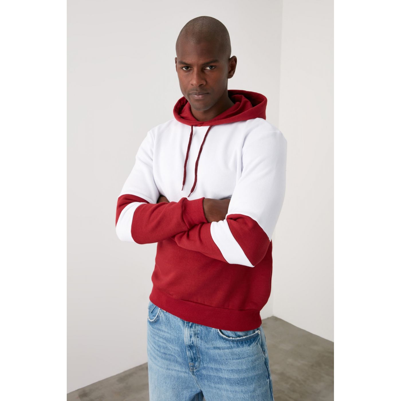 Trendyol Burgundy Men's Cocoon Sweatshirt