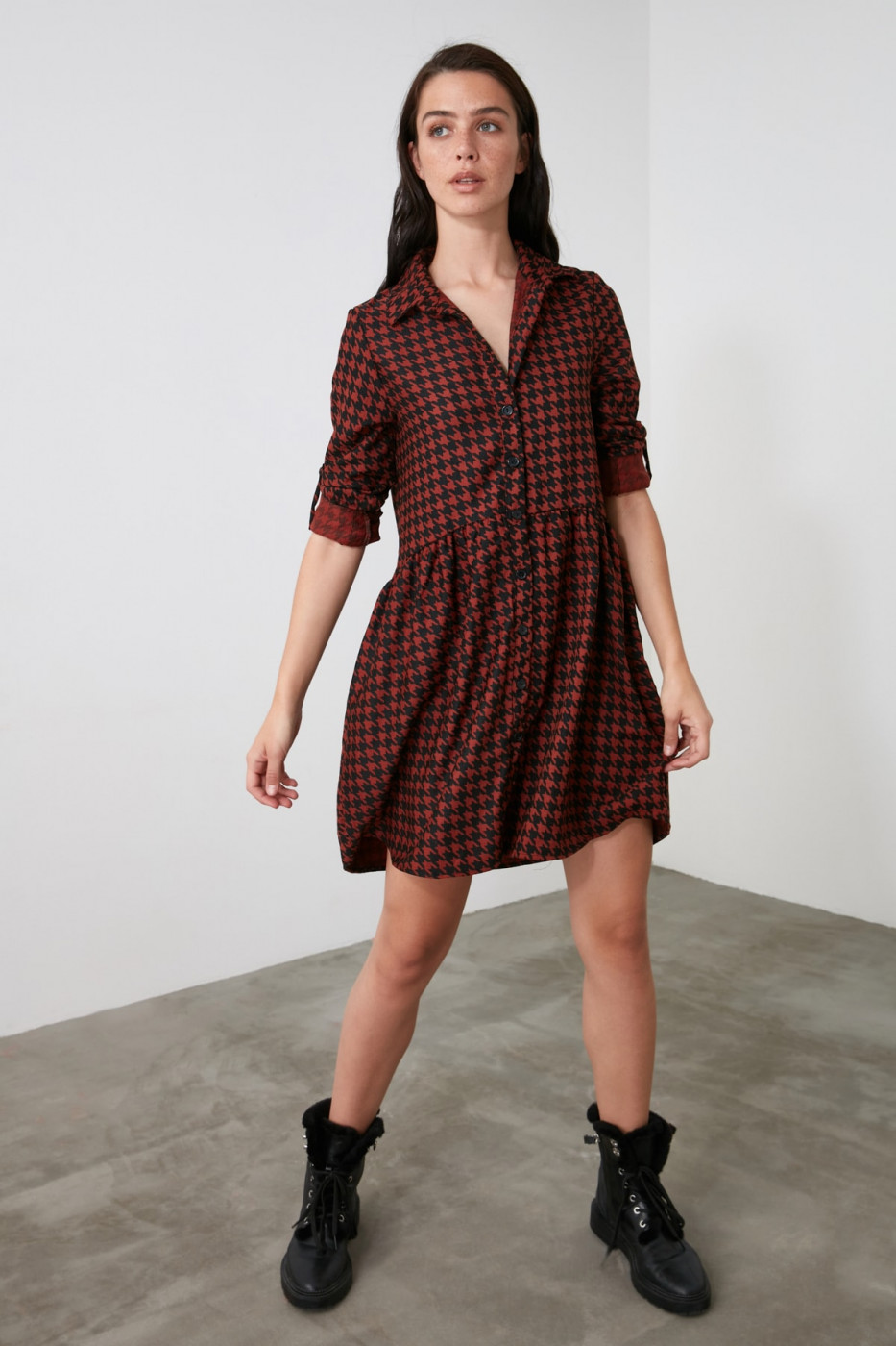 Trendyol Tile Shirt Dress