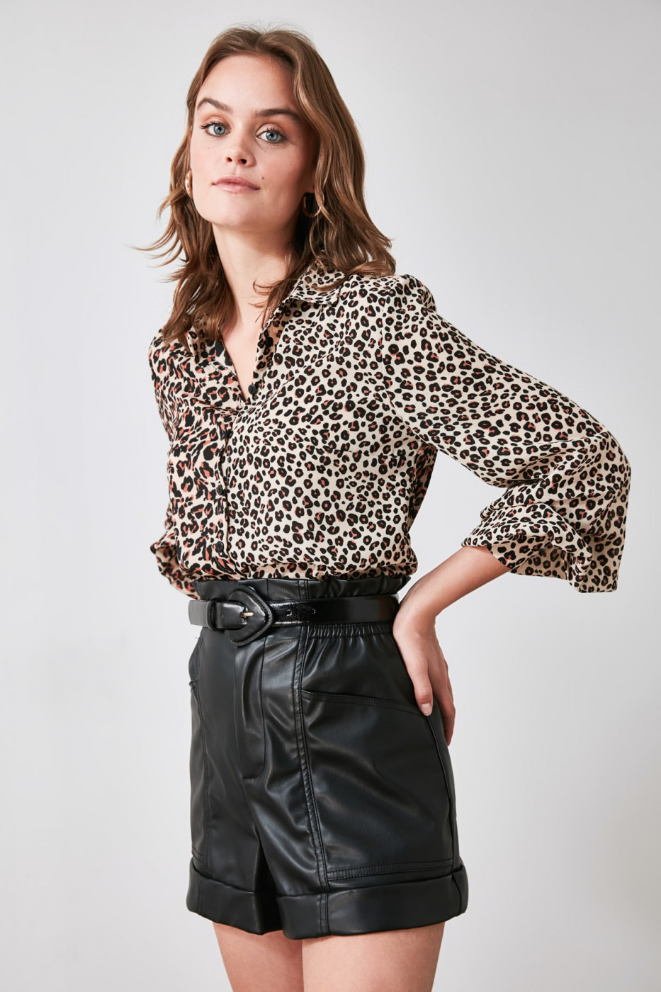 Trendyol Multicolored Leopard Print Shirt