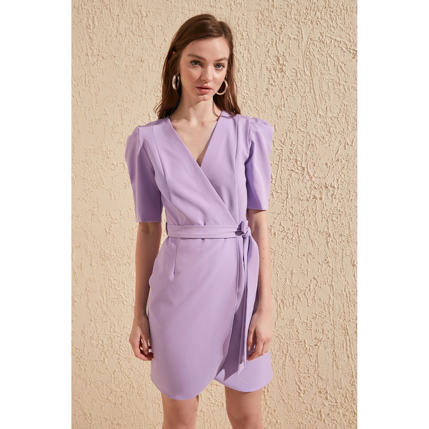 Trendyol Lila Belted Cruise Dress