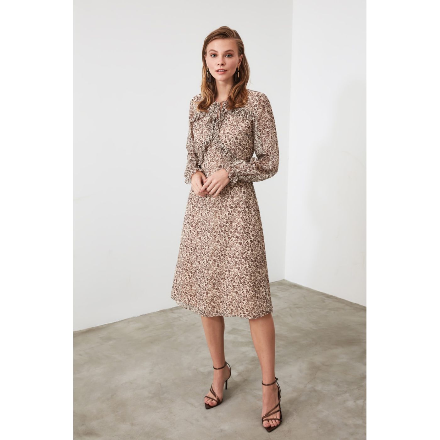 Trendyol Multi-Color Frill Detailed Dress