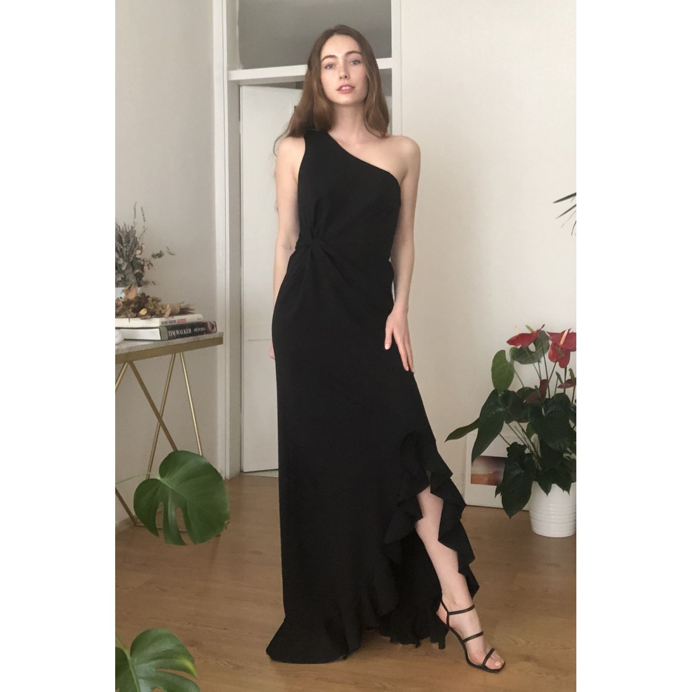 Trendyol Black PuckerDetail Evening Dress & Graduation Dress