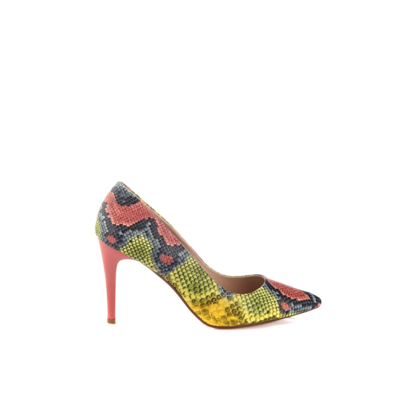 Trendyol Pink Phosphorous Snake PatternWomen's Classic Heels