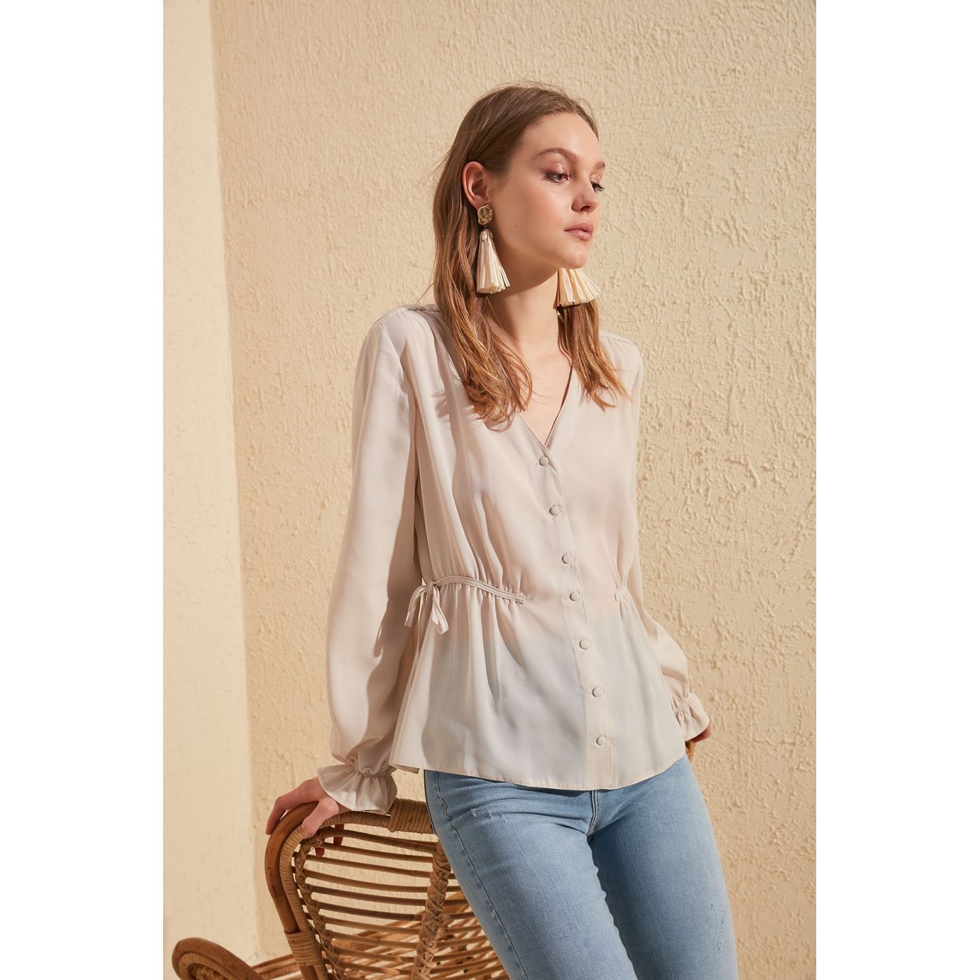Trendyol Stone Moored Blouse