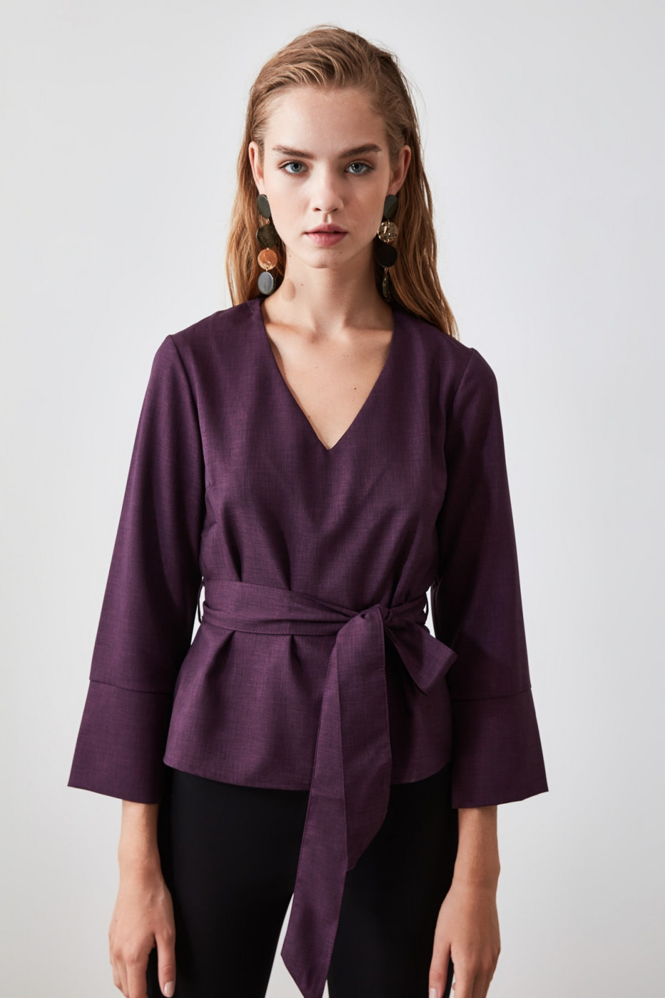 Trendyol Purple Binding Detailed Blouse