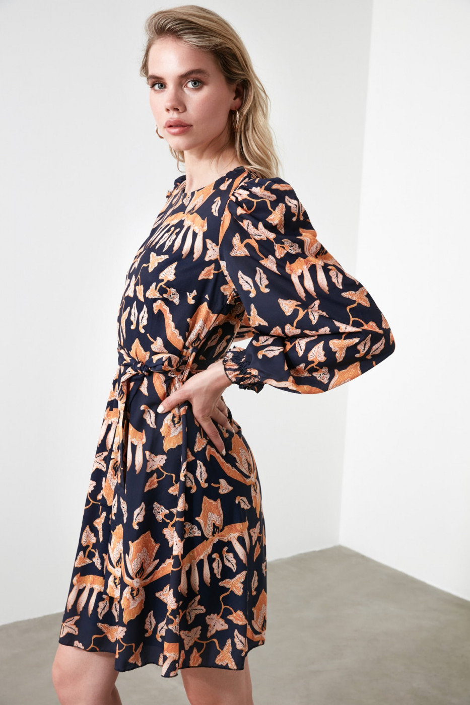 Trendyol Dark Blue Patterned Dress