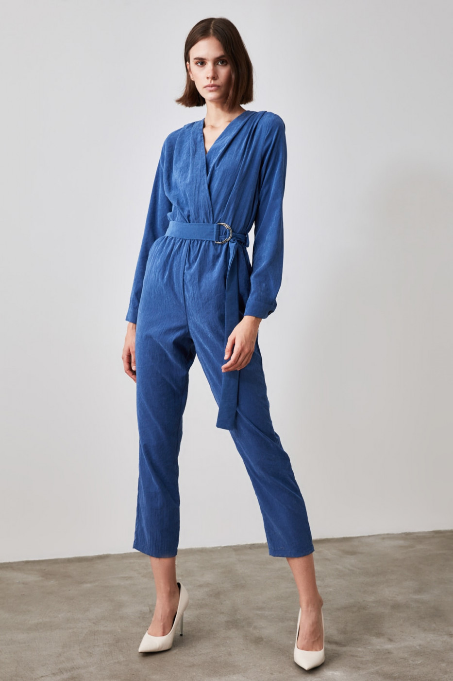 Trendyol Navy Belt Jumpsuit