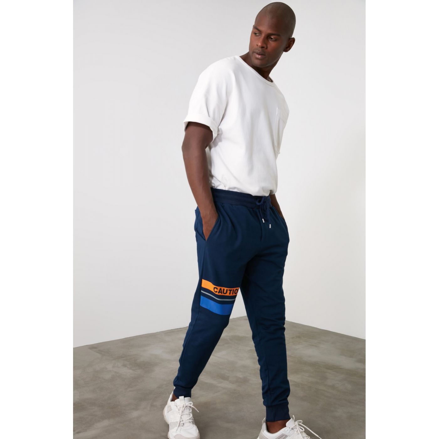 Trendyol Navy Men's Printed Tracksuit bottom