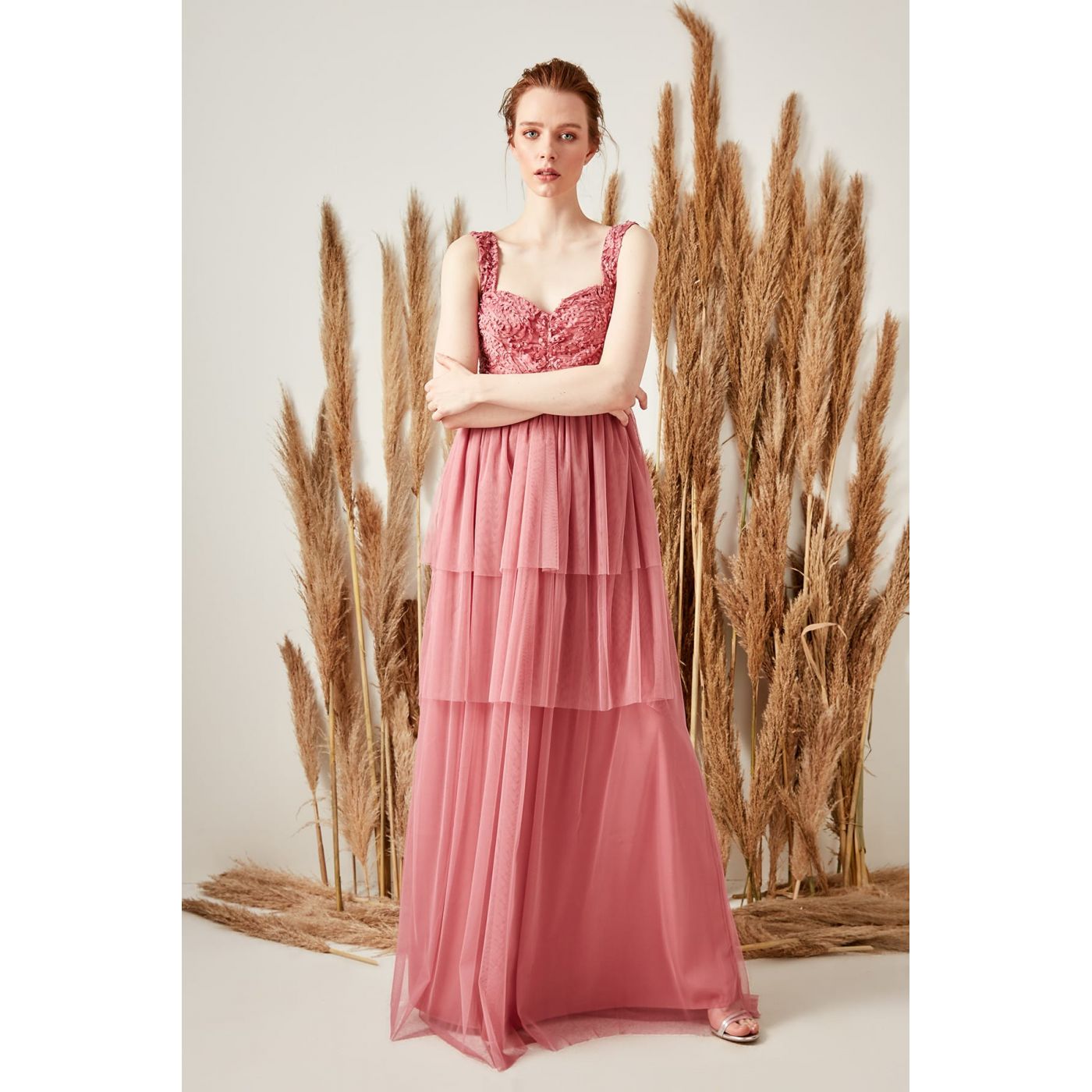 Trendyol Rose Flower Ap Dangerous Dress