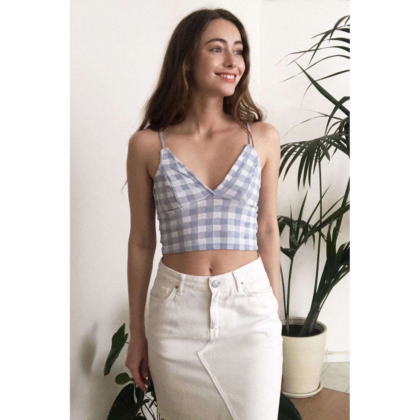 Trendyol Blue Pöticare Crop Knitted Blouse