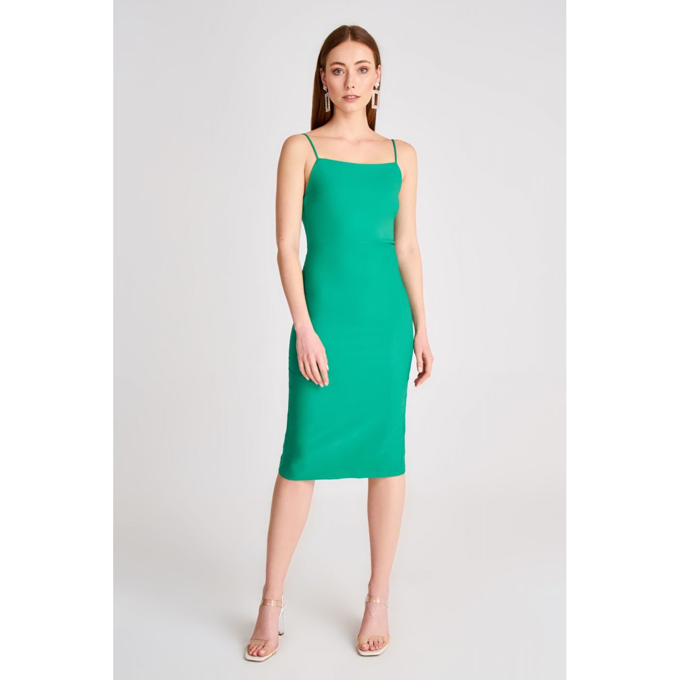 Trendyol Green Back Duplicity Dress