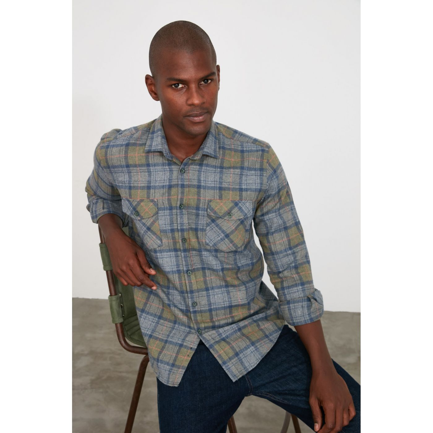 Trendyol Khai Men's Double Pocket Cover Regular Fit Shirt