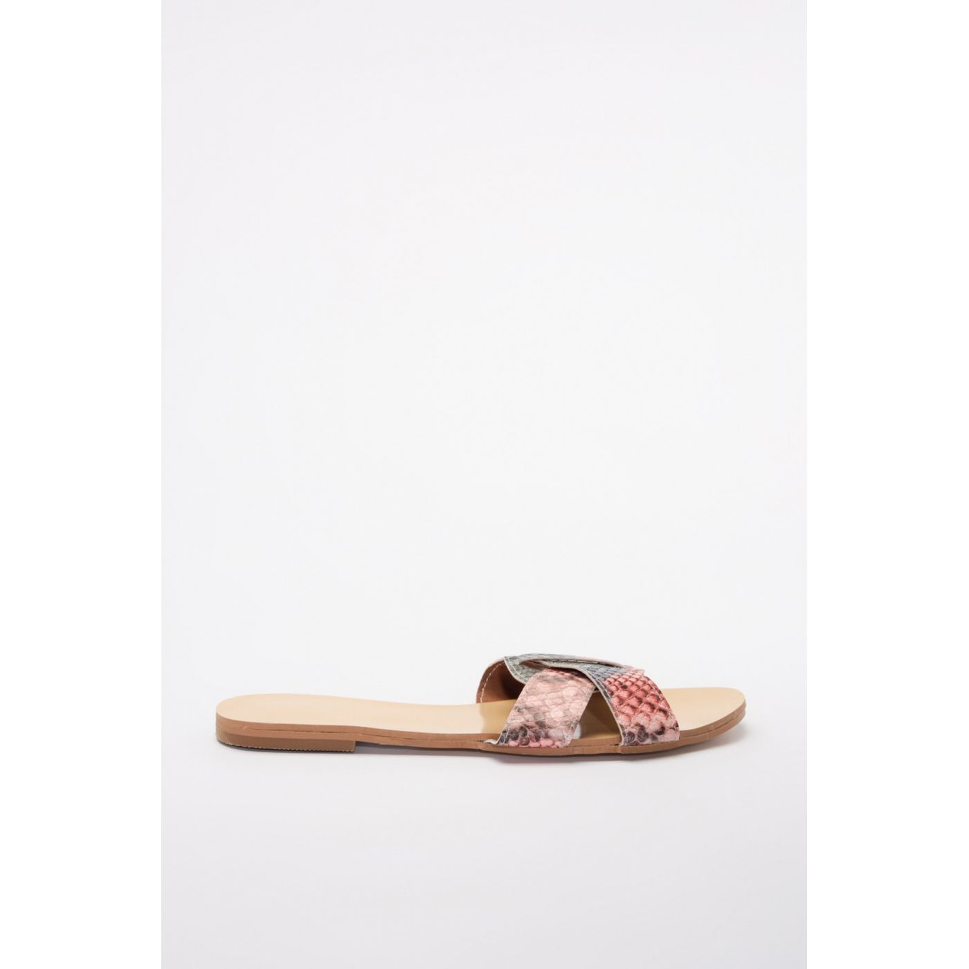 Trendyol Pink Snake Patterned Women's SlippertakS20TE0096