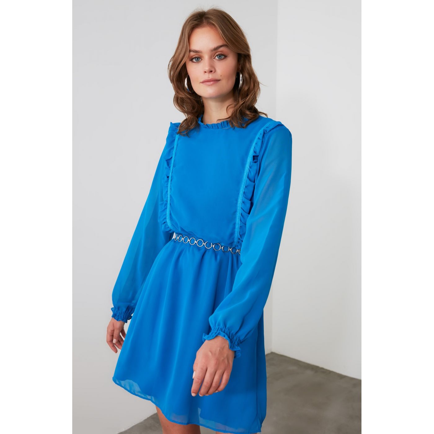 Trendyol Navy Frill Dress