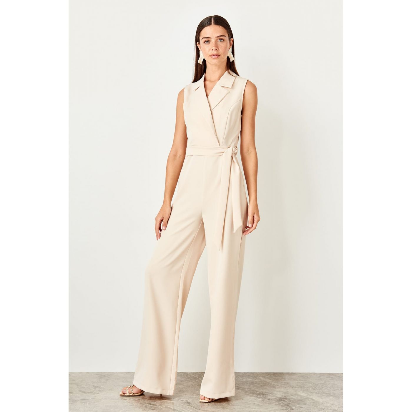Trendyol Stone Bream collar Jumpsuit