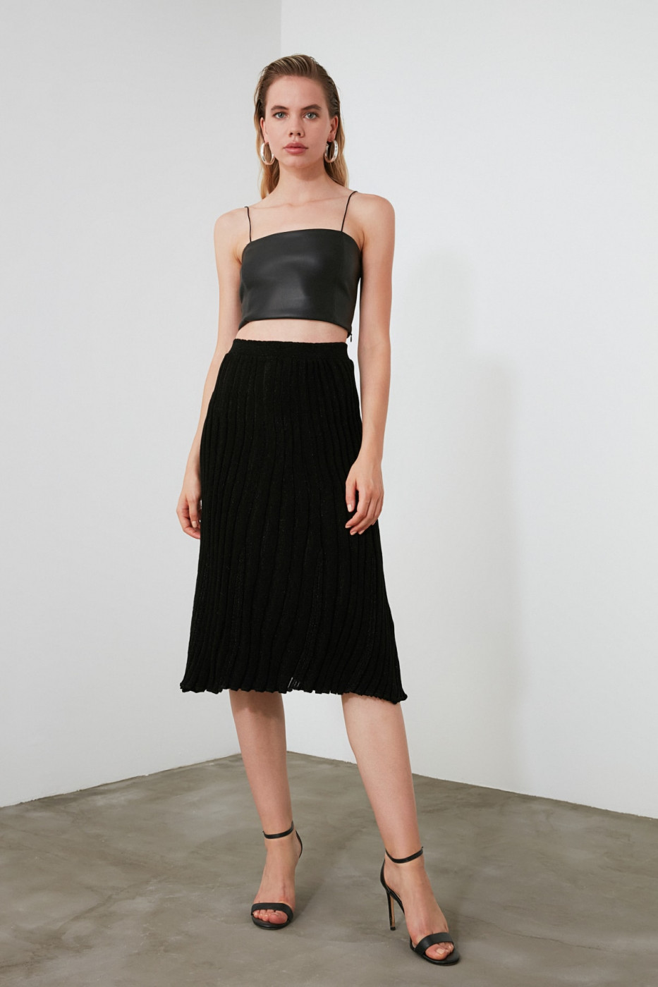 Trendyol Black Sim Knitwear Skirt