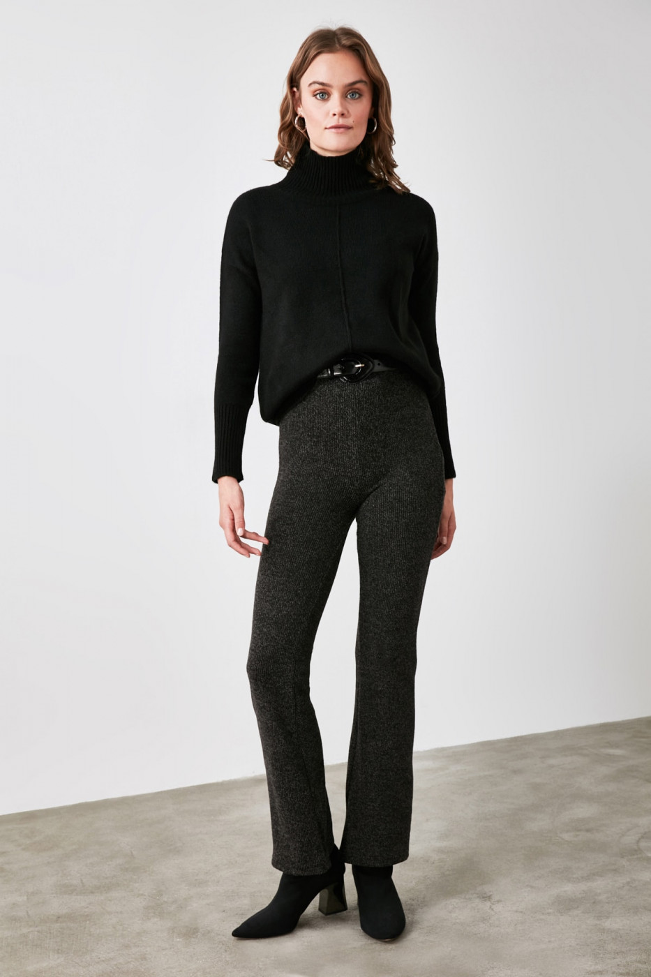 Trendyol Anthracite Knitted Trousers