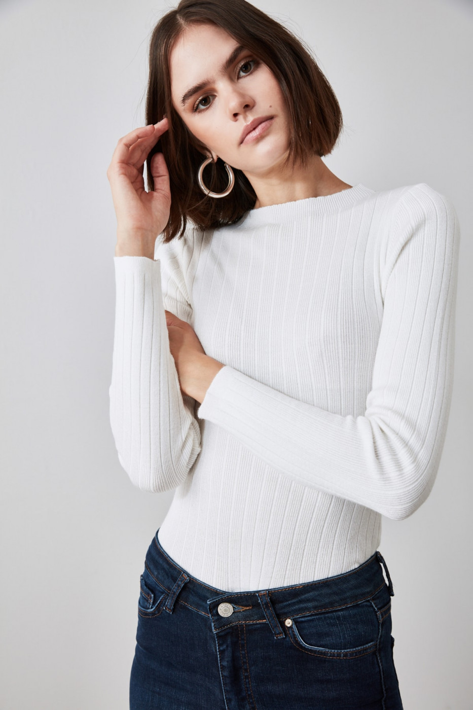 Trendyol Ekru Wicked Knitwear Sweater