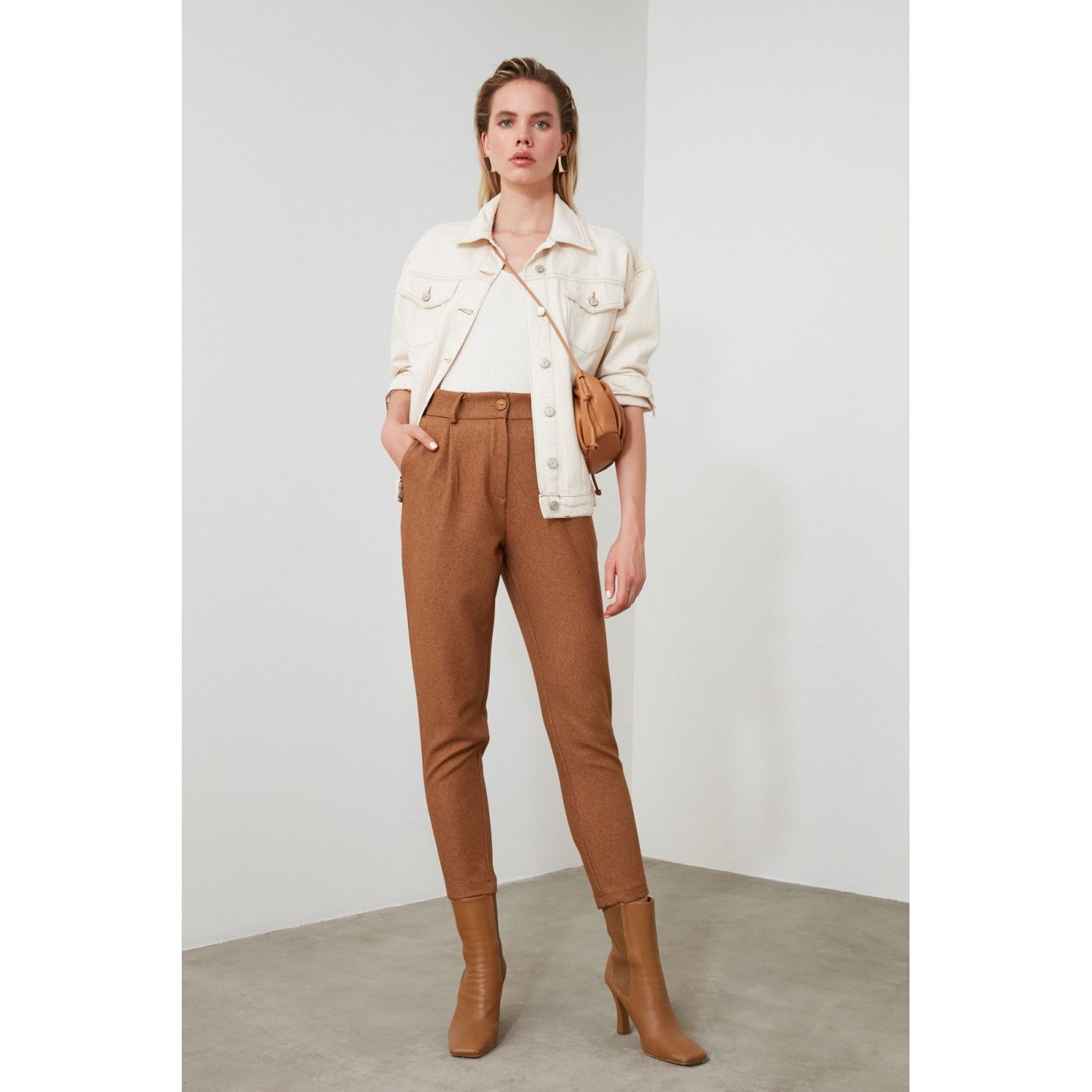 Trendyol Stone Belt Pants