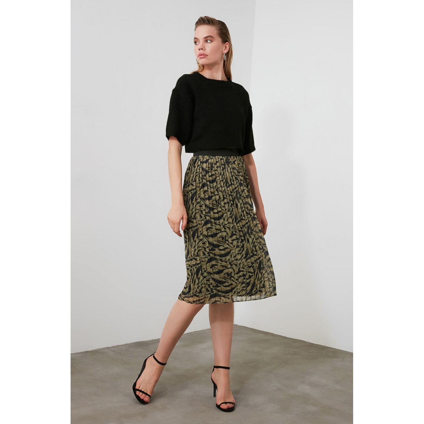 Trendyol Patterned Pleated - Skirt