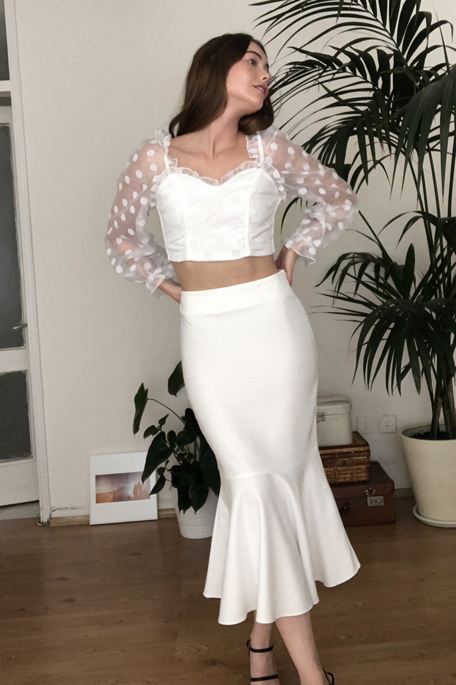 Trendyol Ekru Volan Detailed Skirt