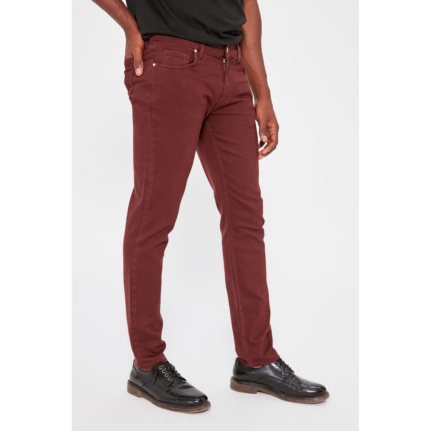 Trendyol Burgundy Men's 5-pocket Edging New Pants