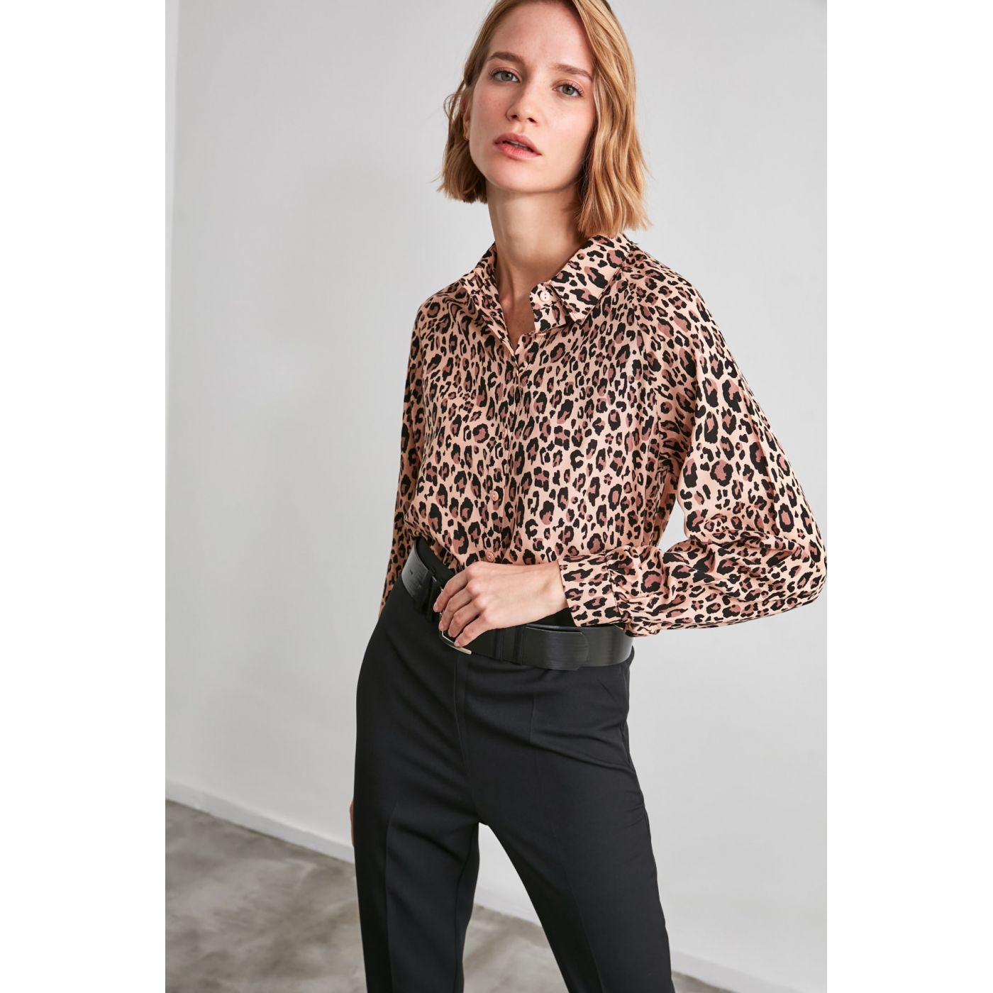 Trendyol Brown Printed Shirt