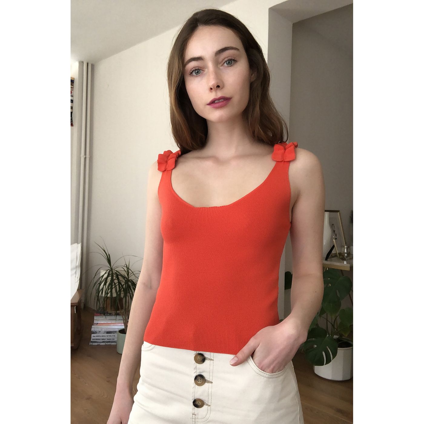 Trendyol Pomegranate Flower Hanger Detailed Knitwear Blouse