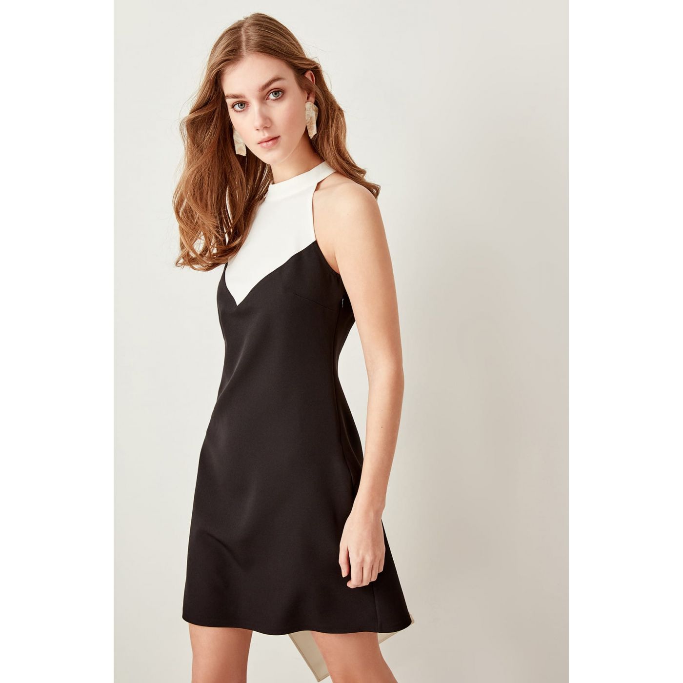 Trendyol Black Colour Block Dress