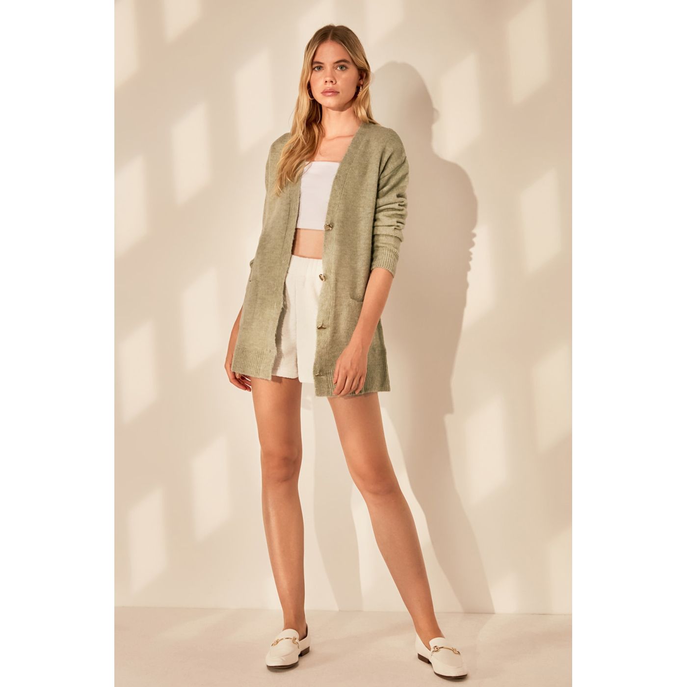 Trendyol Mint Pocket Detailed Knitwear Cardigan