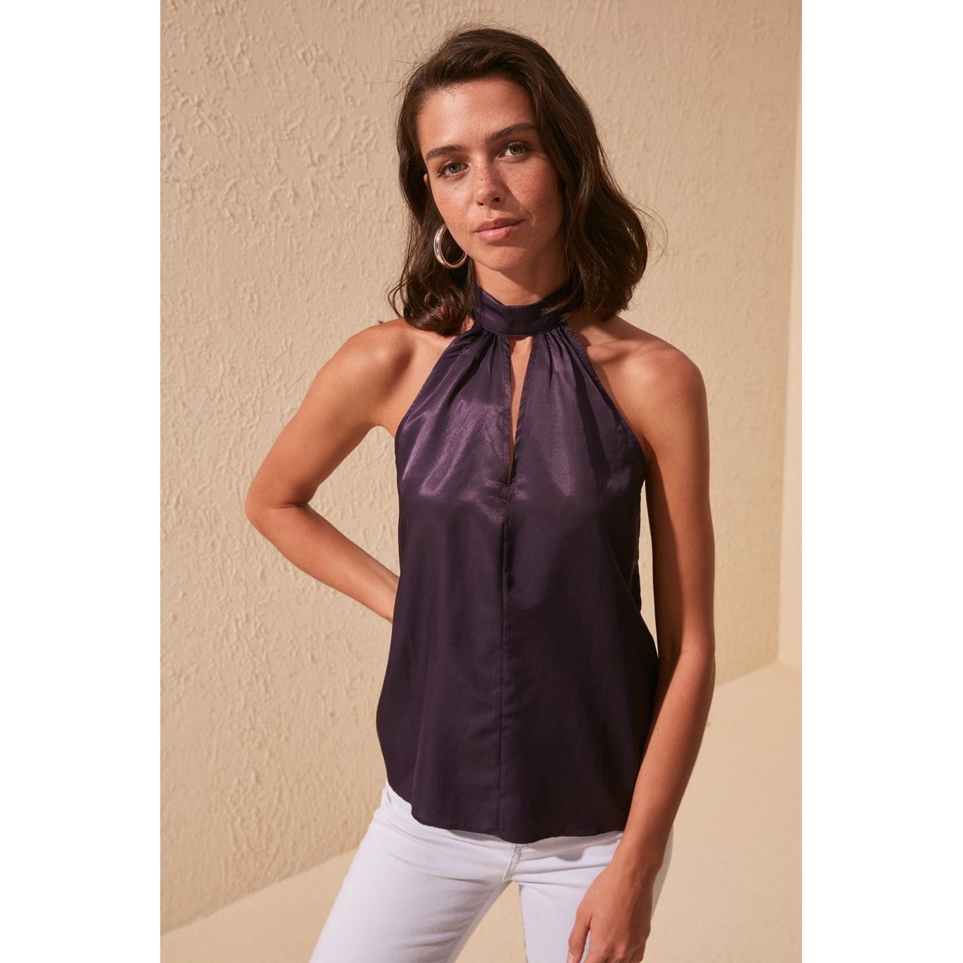 Trendyol Purple Sleeveless Blouse