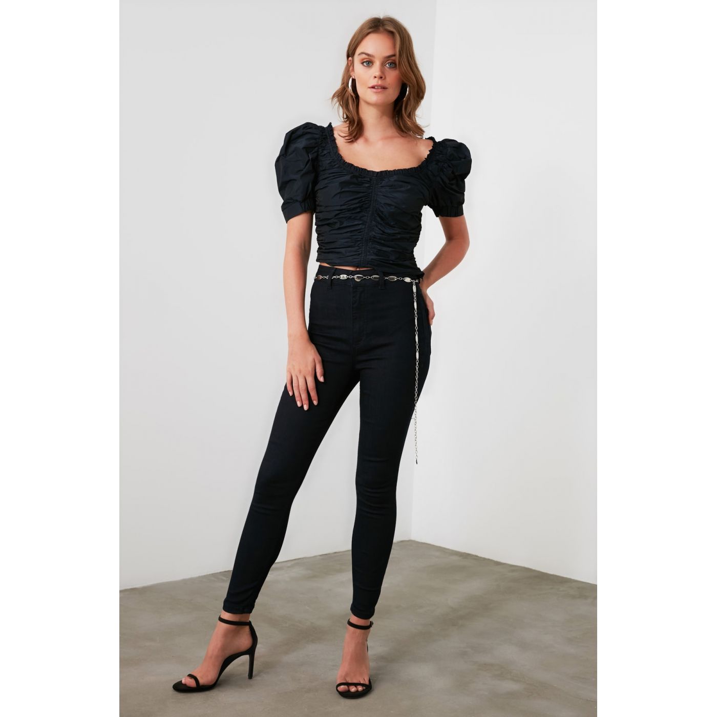 Trendyol Navy High Waist Jegging Jeans