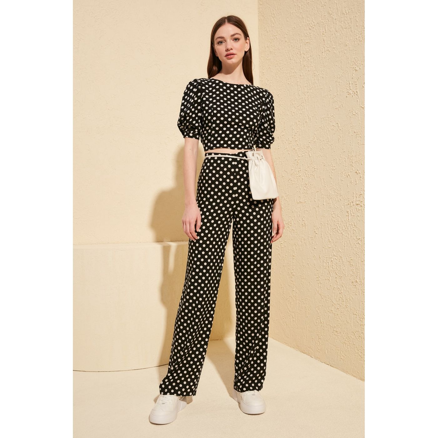 Trendyol Black Polka Dot Trend Blouse