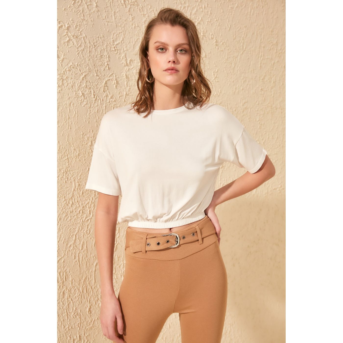 Trendyol Ekru Buzgü Detailed Knitted Blouse