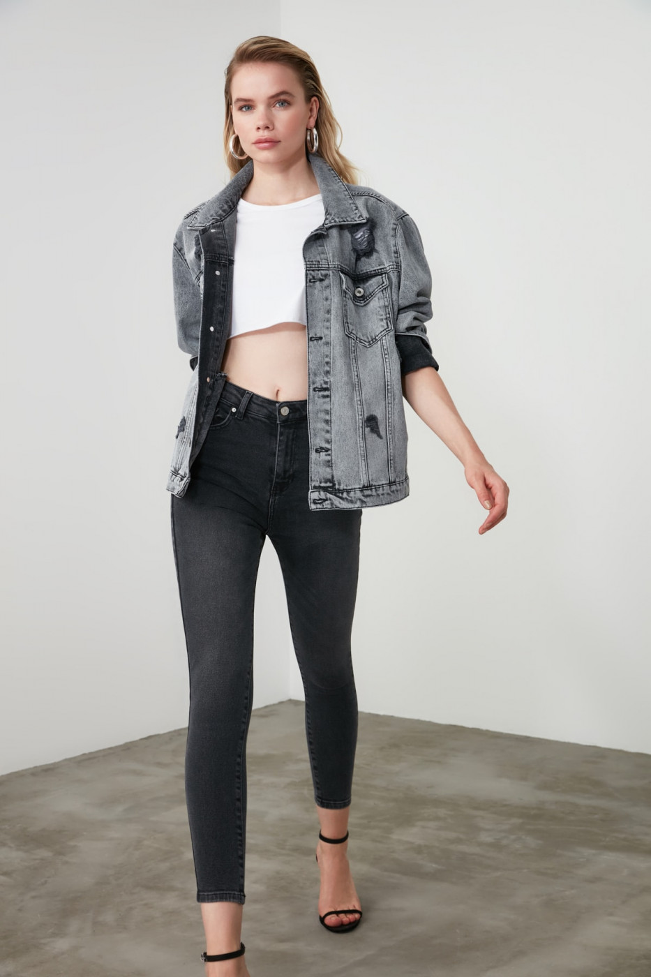 Trendyol Black WashHigh Waist Skinny Jeans