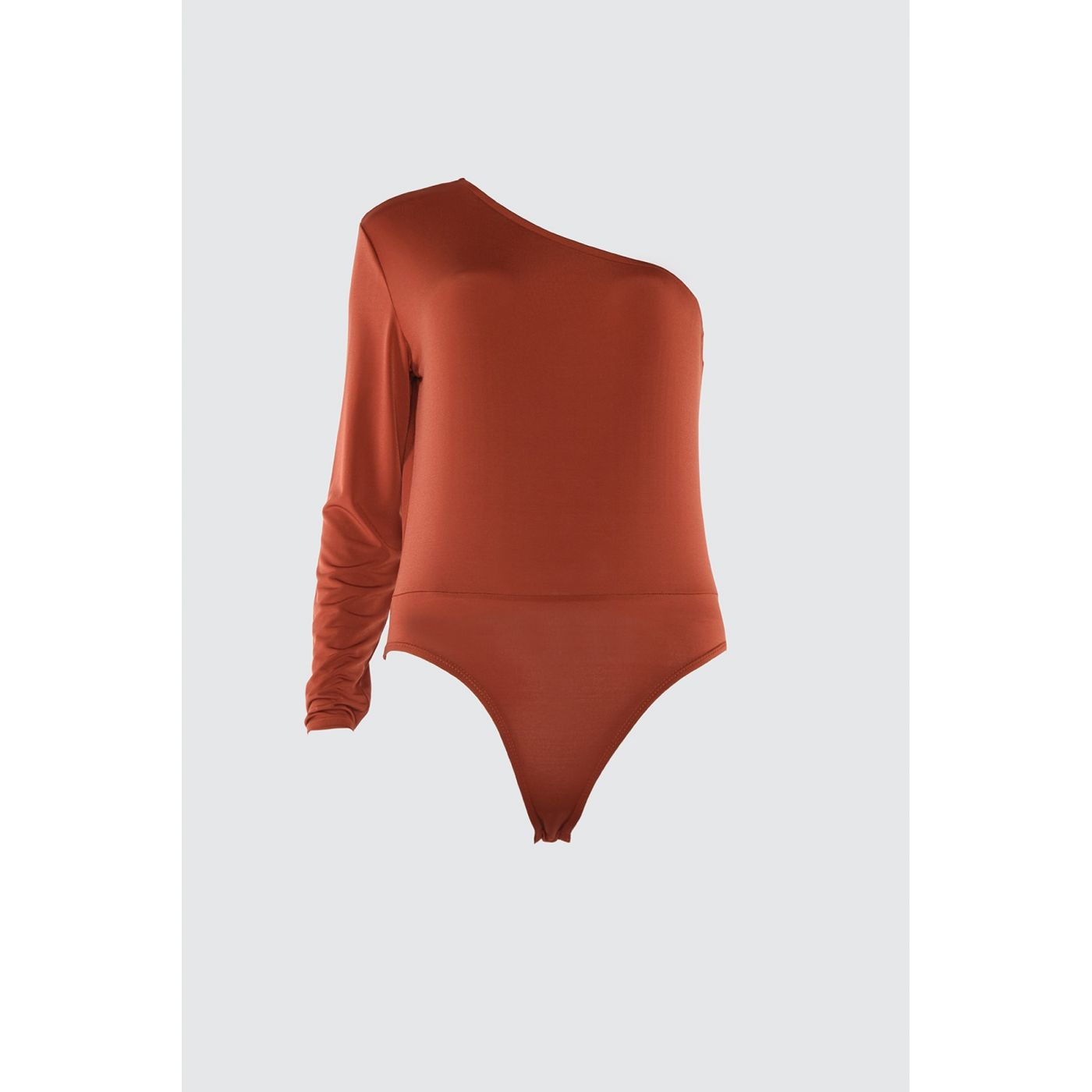 Trendyol Cinnamon One Shoulder Press-studs Knitted Body