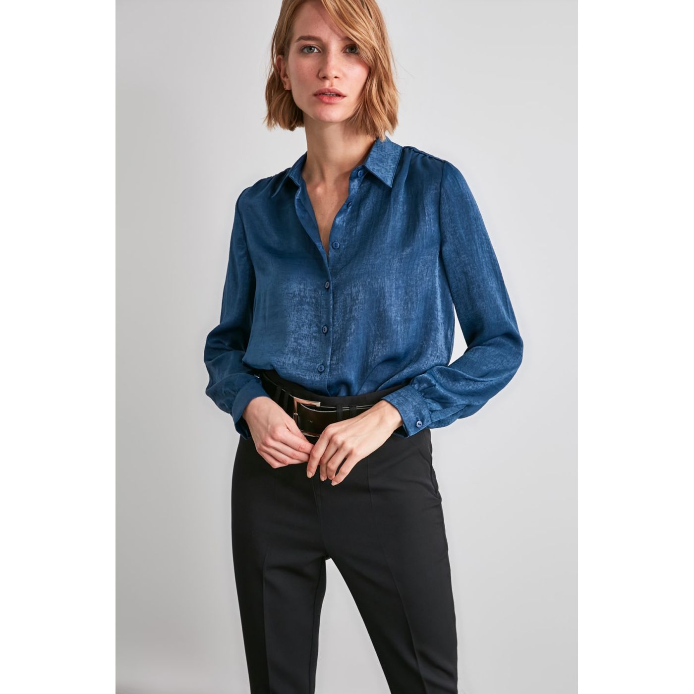 Trendyol Indigo Basic Shirt