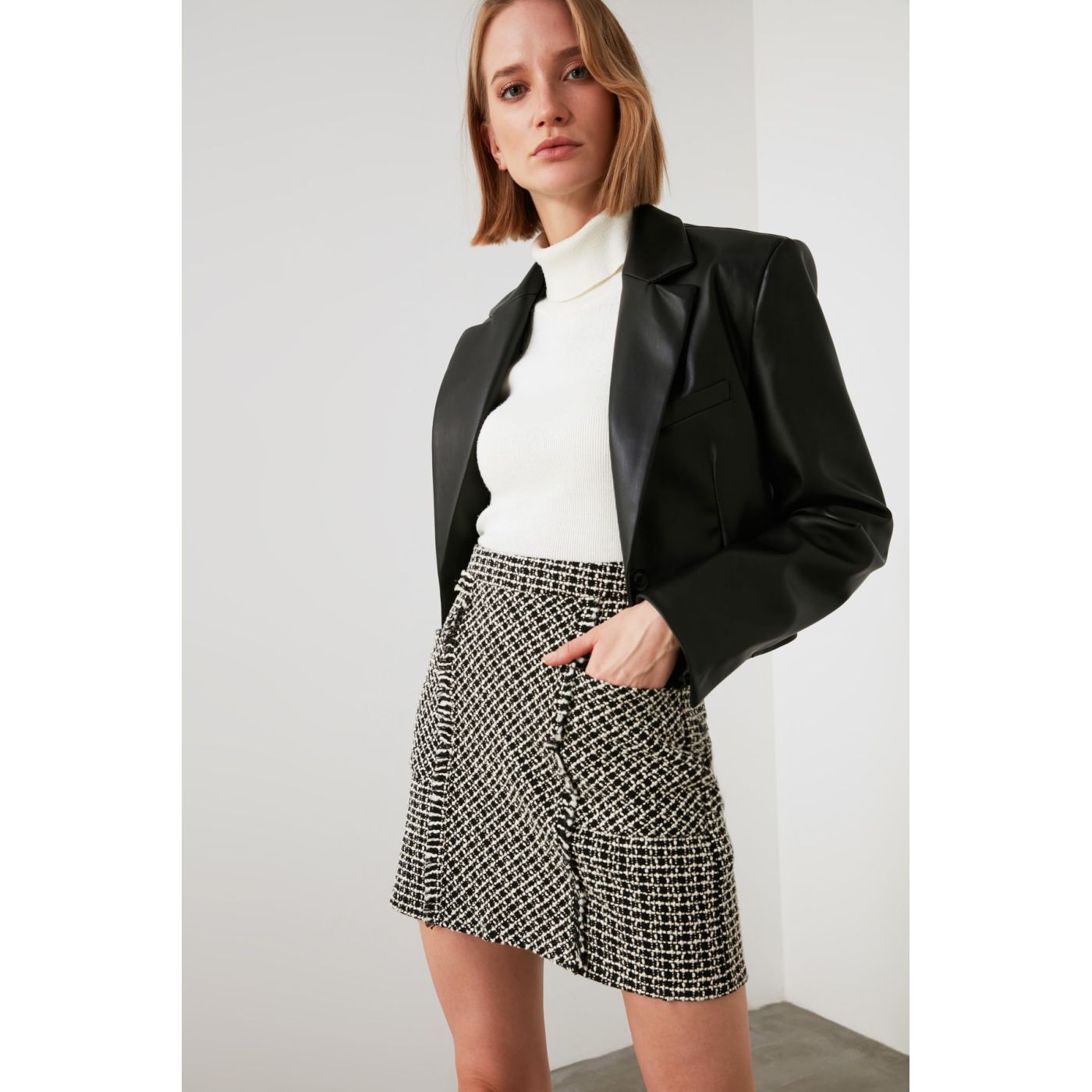Trendyol Black Tasseled Skirt