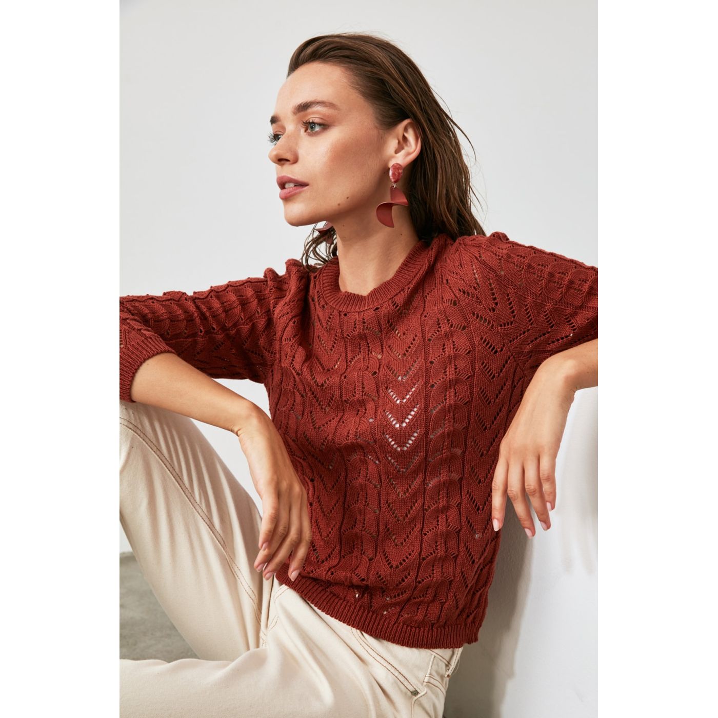 Trendyol Taba BlindKjack Sweater
