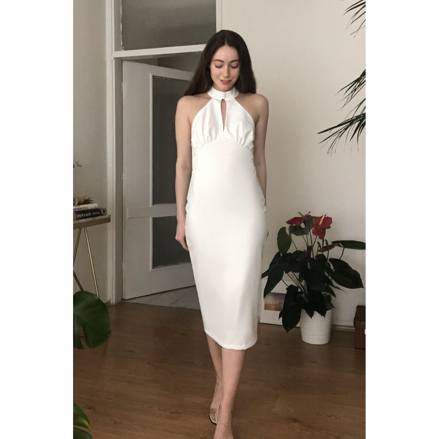 Trendyol Ekru Collar Detailed Dress