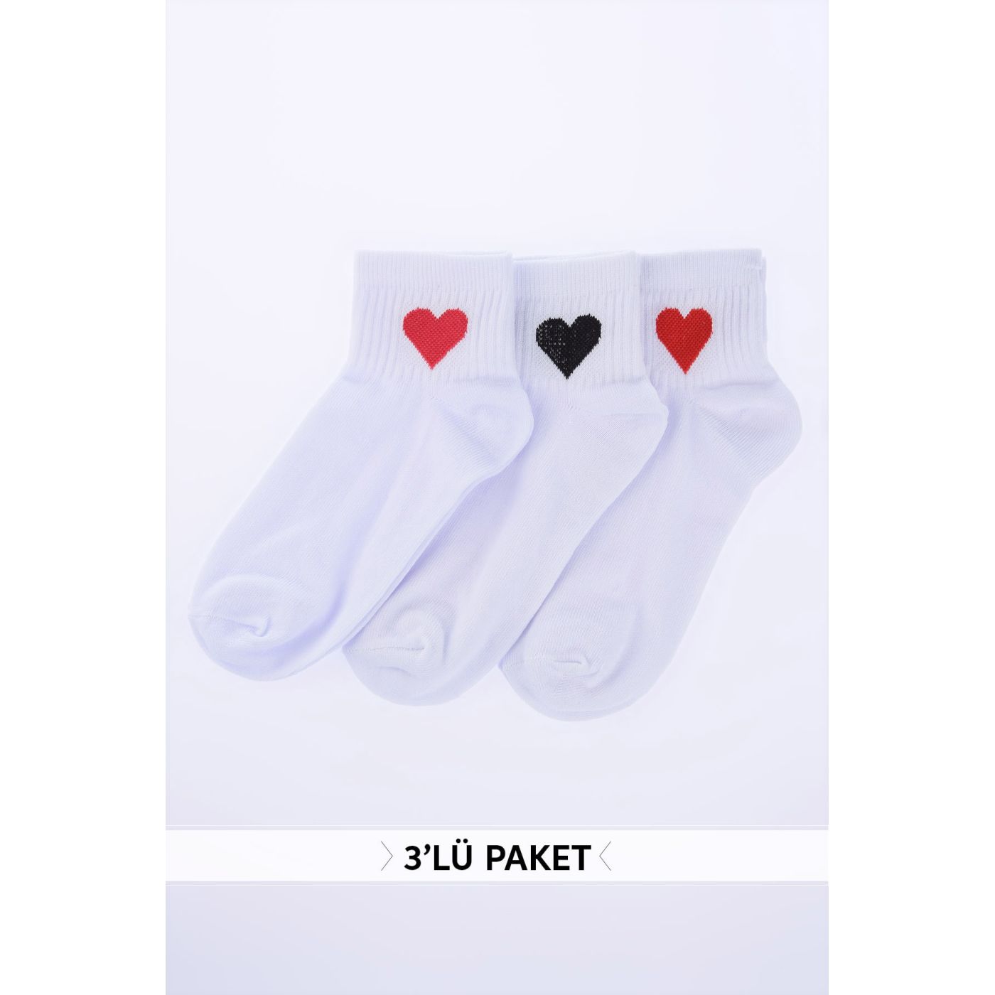 Trendyol White Patterned Knitting Socks