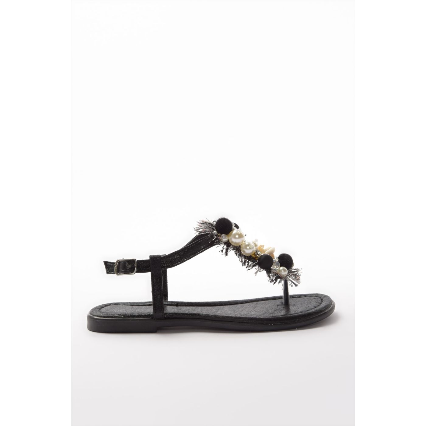 Trendyol Black Pearl Detailed Women Sandals
