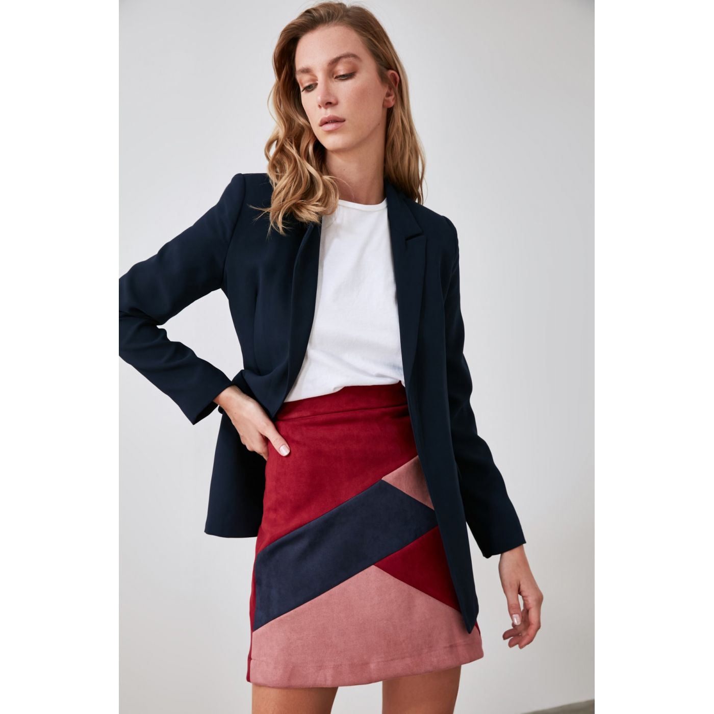 Trendyol Red Block skirt