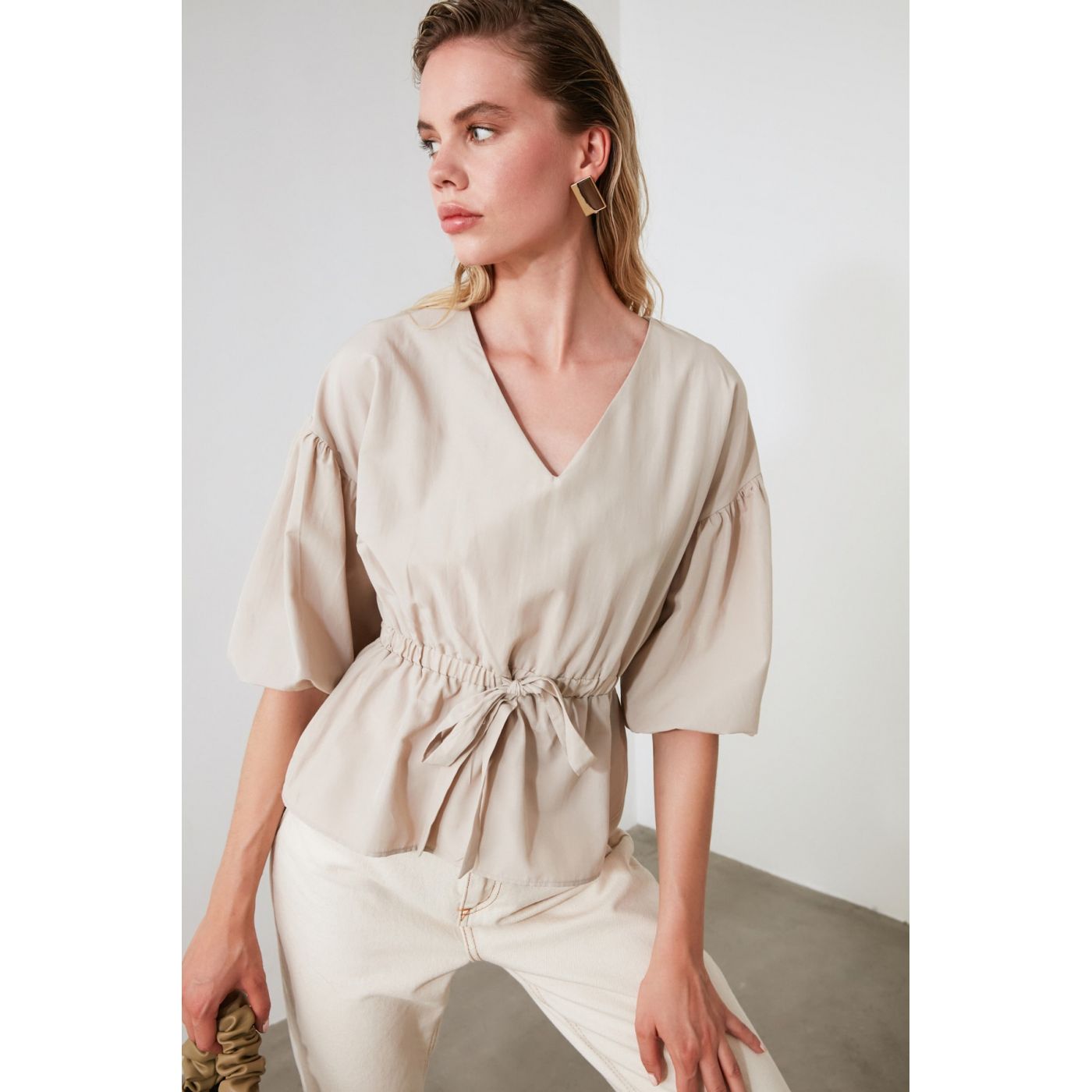 Trendyol Stone Mooring Detailed Blouse