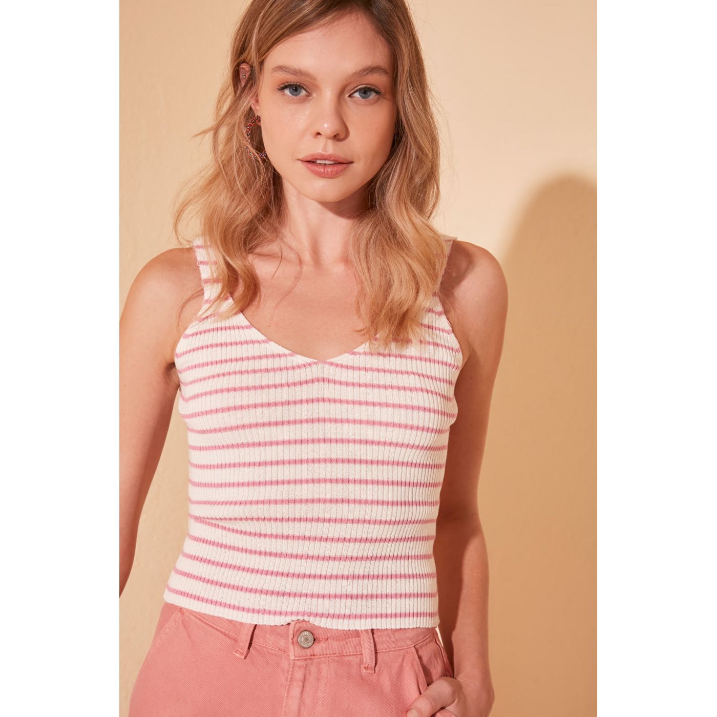 Trendyol Lila Striped KnitWear Blouse