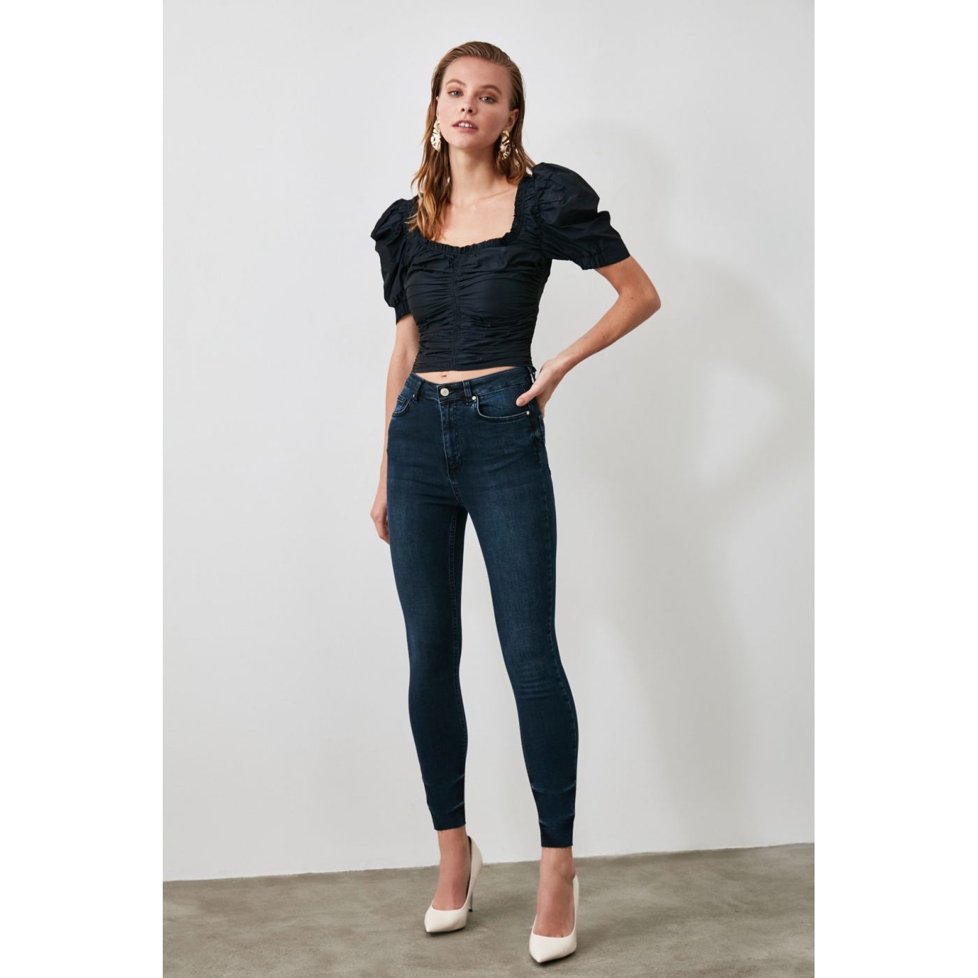 Trendyol Blue Legs High Waist Skinny Jeans