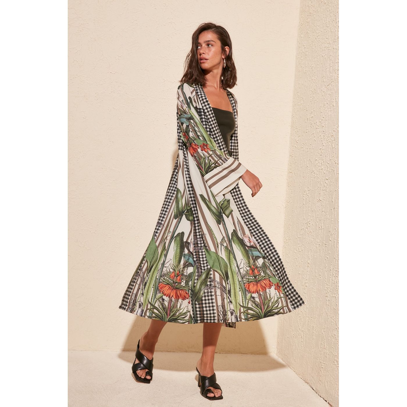 Trendyol Multi-Color Patterned Kimono&Kaftan